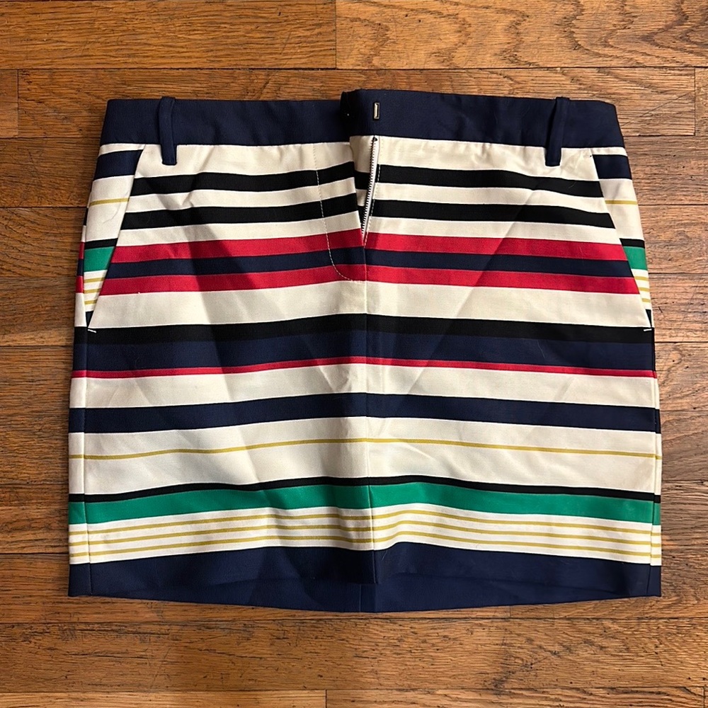J. Crew Colorful Striped Mini Skirt